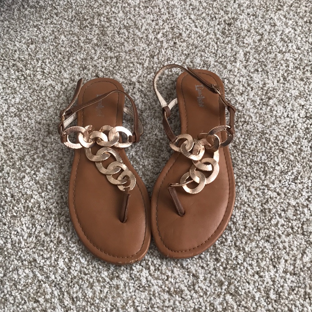 Limelight gold sandals
